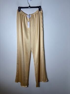 NWT Mare Mare Golden Pull On Wide Leg Flowy Pants Sz L